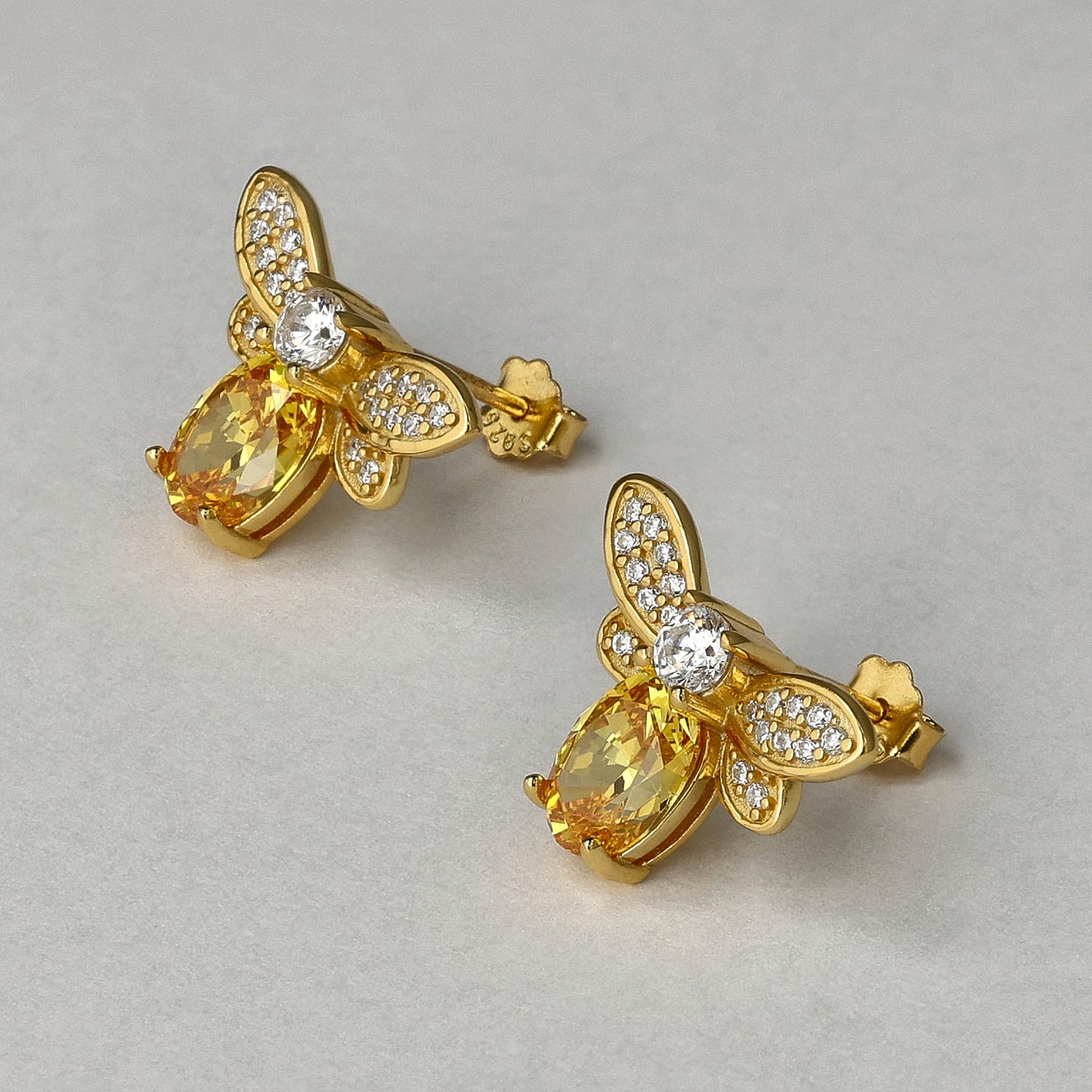 Chasing the Sun Honeybee Stud Earrings