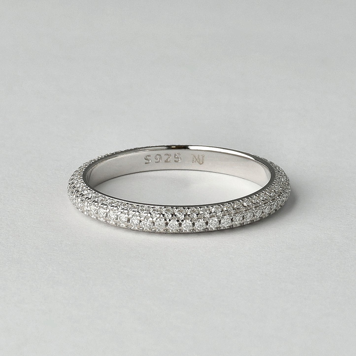 Crown Eternity Moissanite Ring