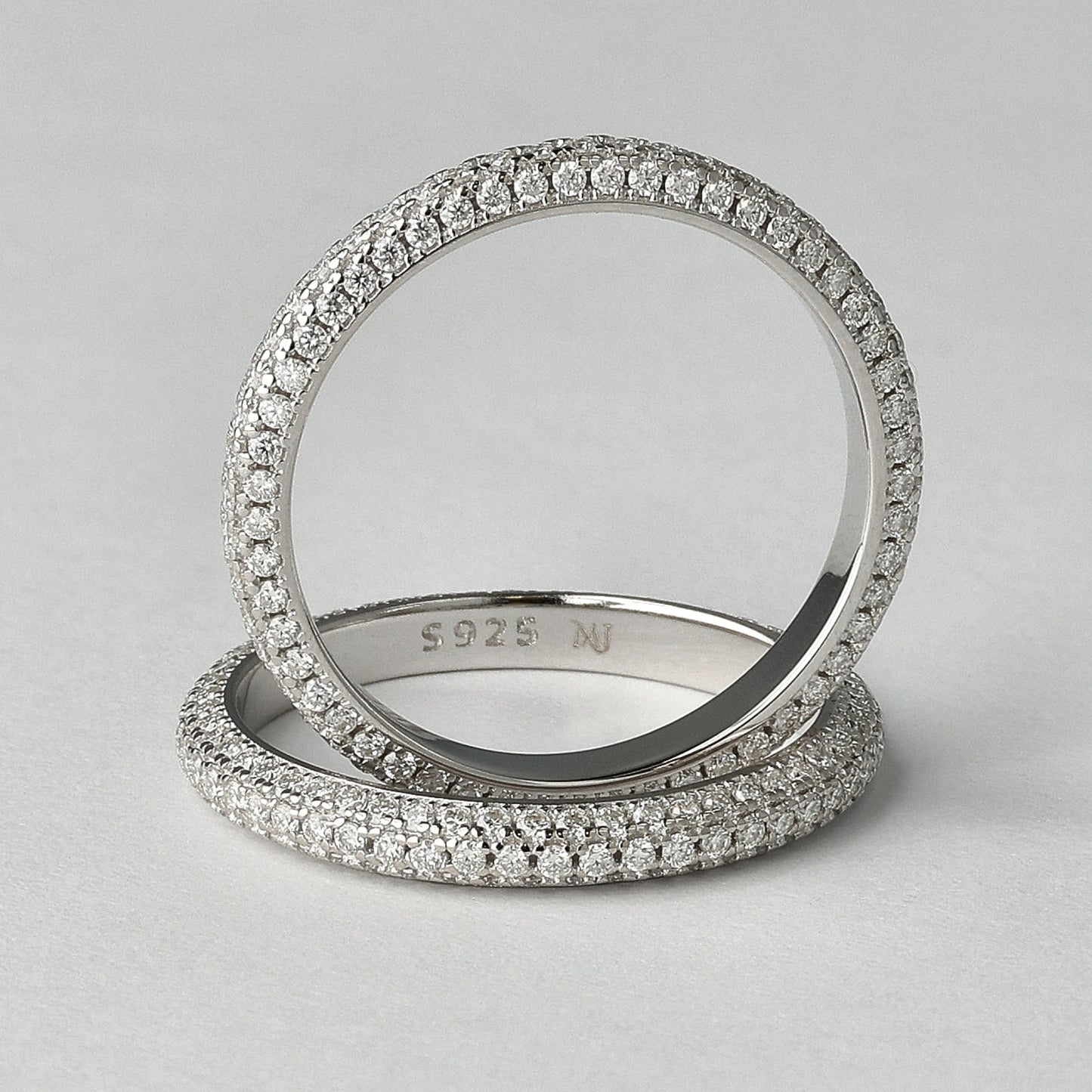 Crown Eternity Moissanite Ring