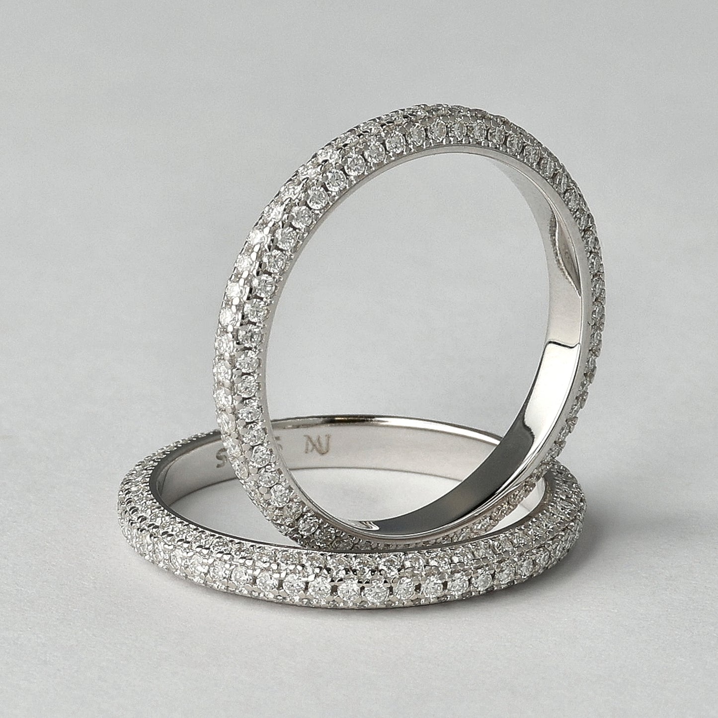 Crown Eternity Moissanite Ring