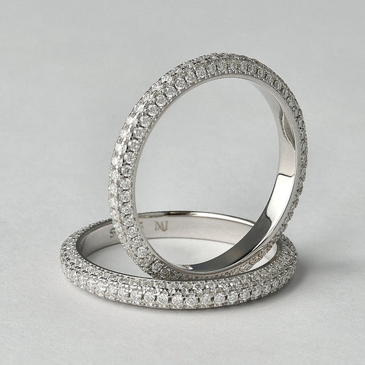 Crown Eternity Moissanite Ring