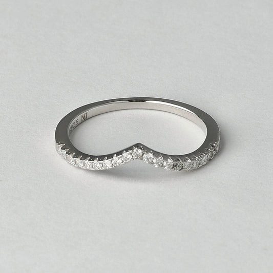 Ocean Wave Moissanite Ring
