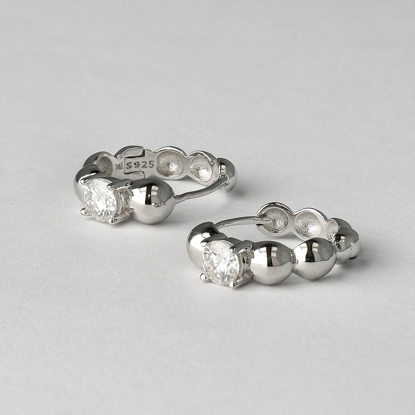 The Bubble Moissanite Hoops