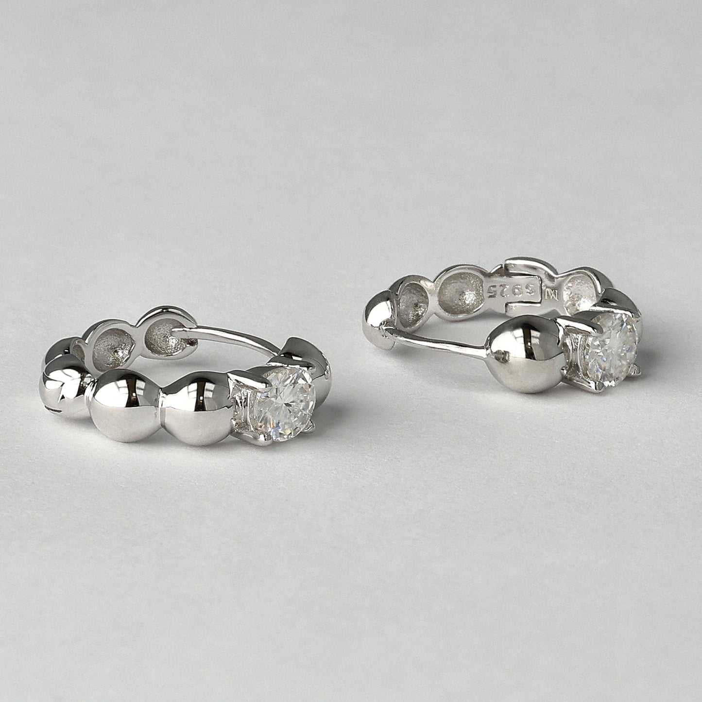 The Bubble Moissanite Hoops