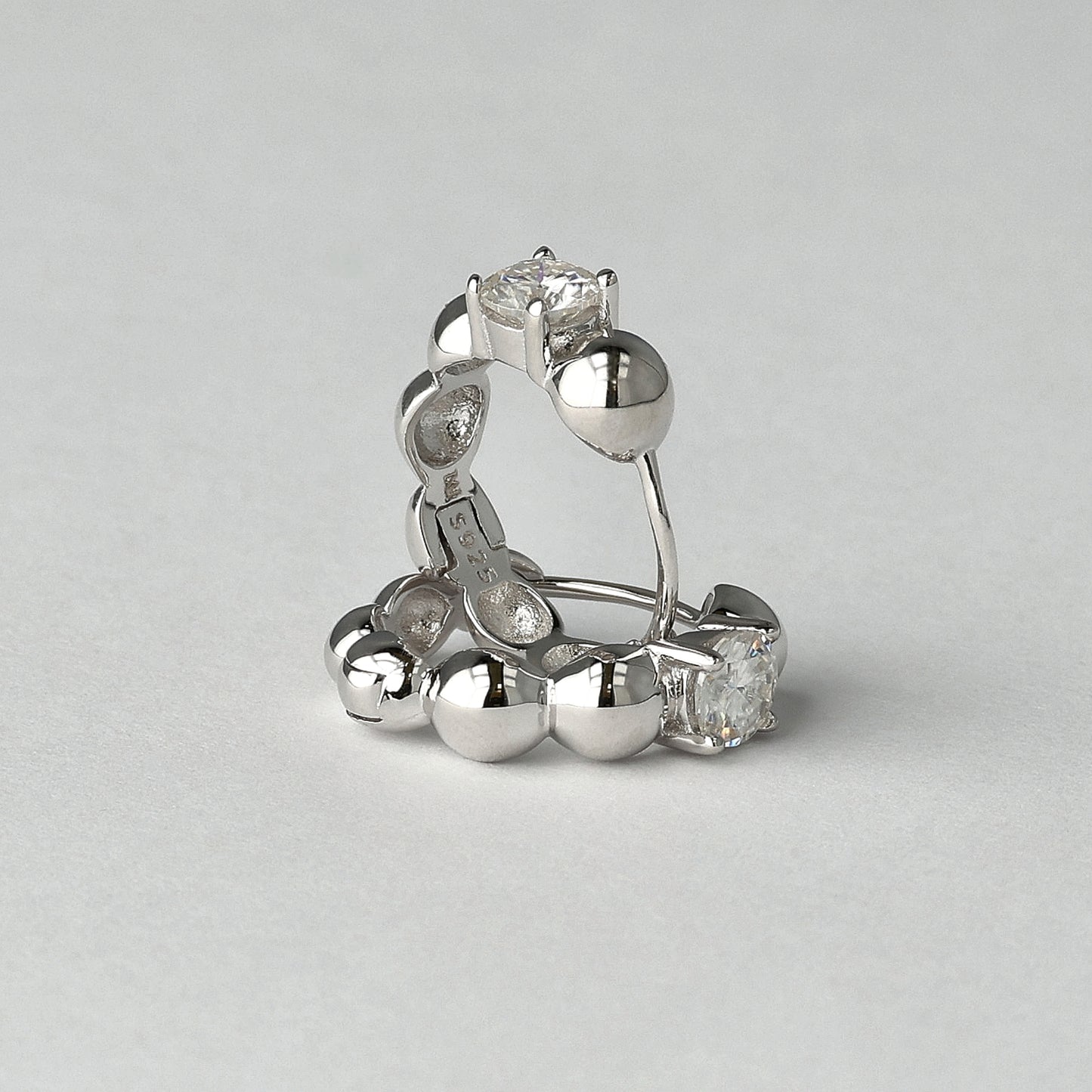 The Bubble Moissanite Hoops