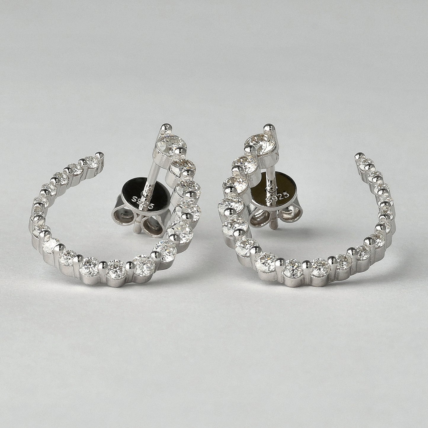Open Arc Moissanite Earrings