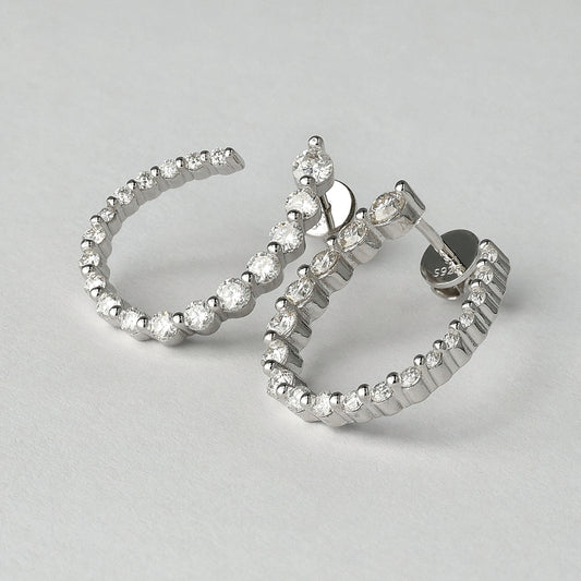 Open Arc Moissanite Earrings