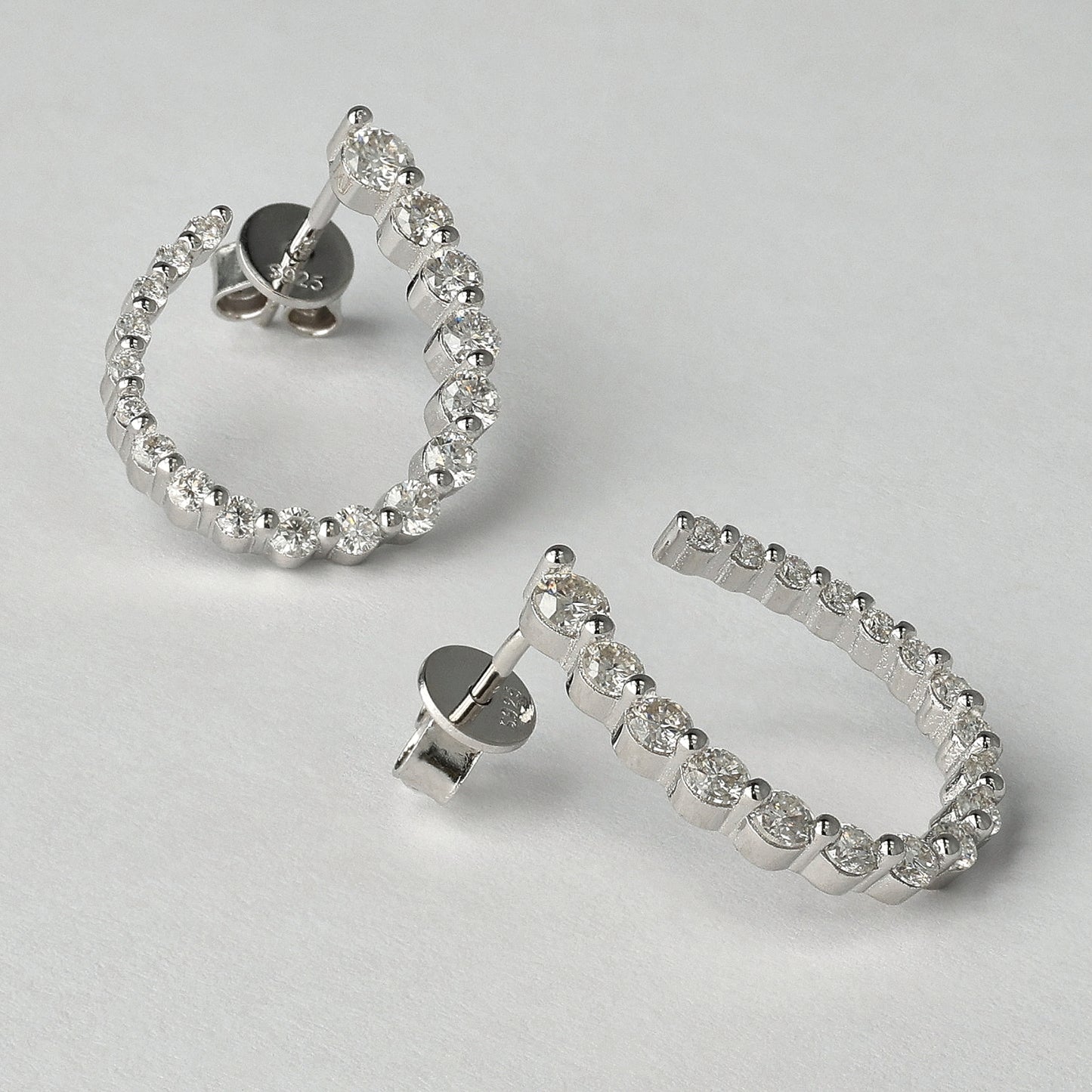 Open Arc Moissanite Earrings