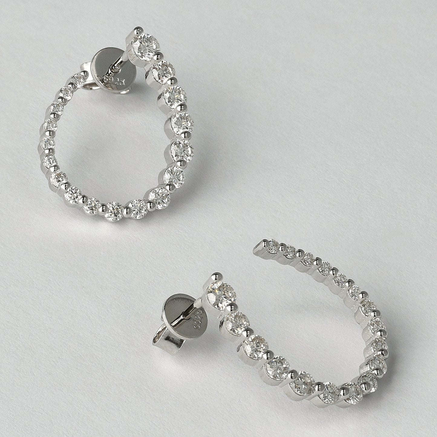 Open Arc Moissanite Earrings