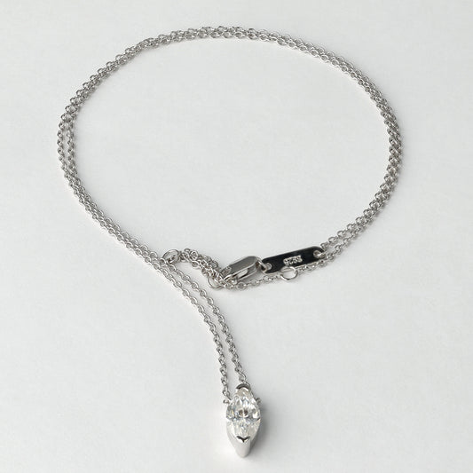 Marquise Axis Moissanite Pendant