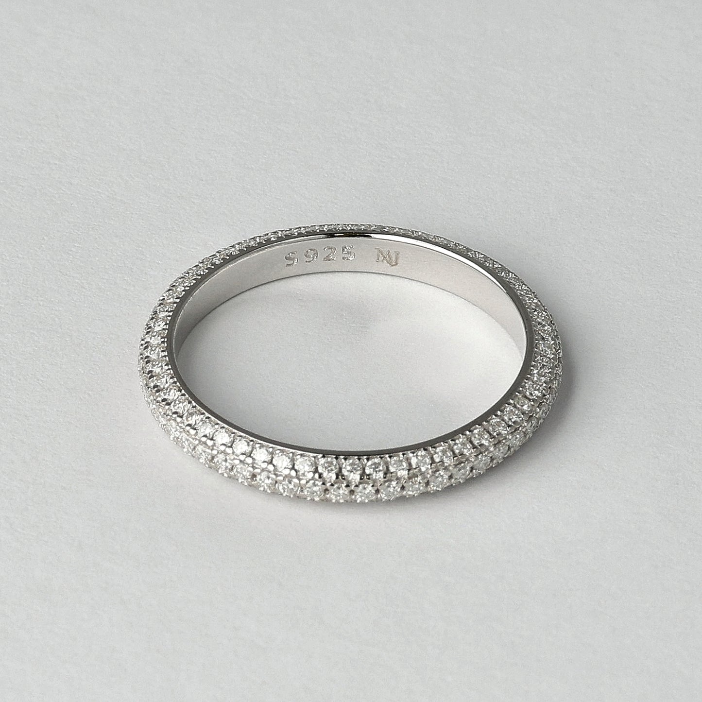 Crown Eternity Moissanite Ring