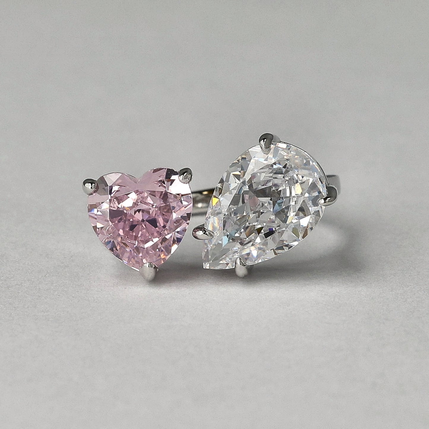 Heart on Light Dual Ring