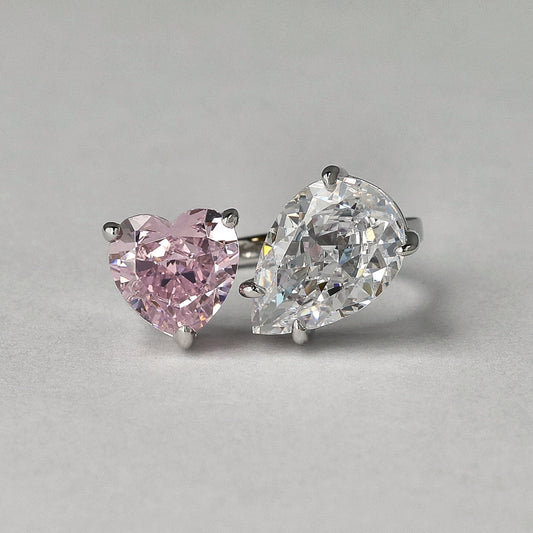 Heart on Light Dual Ring