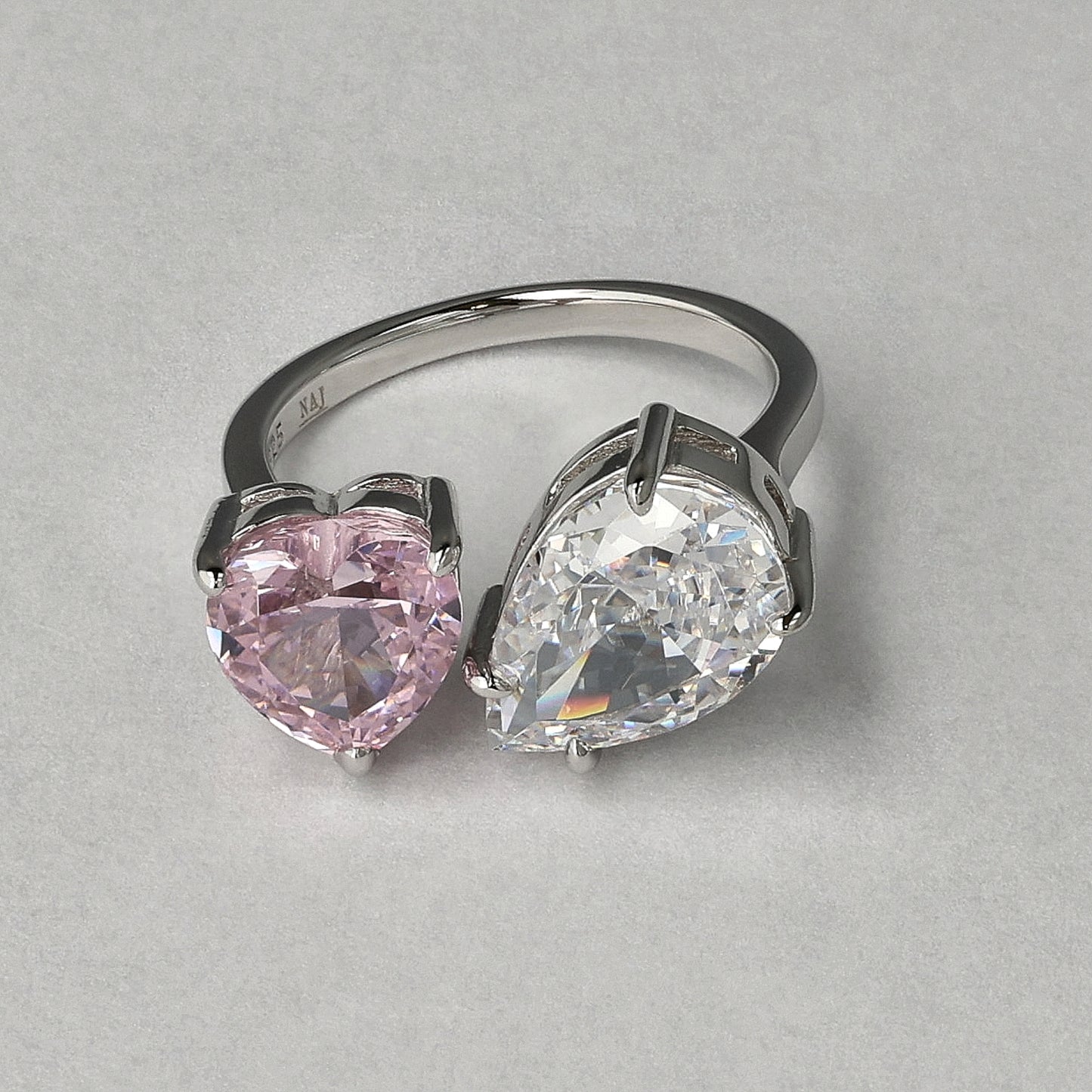 Heart on Light Dual Ring