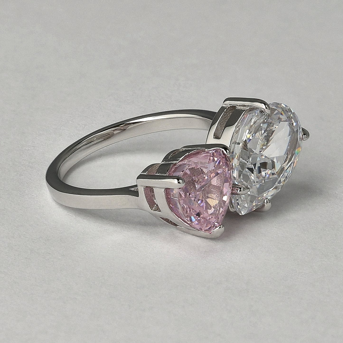 Heart on Light Dual Ring