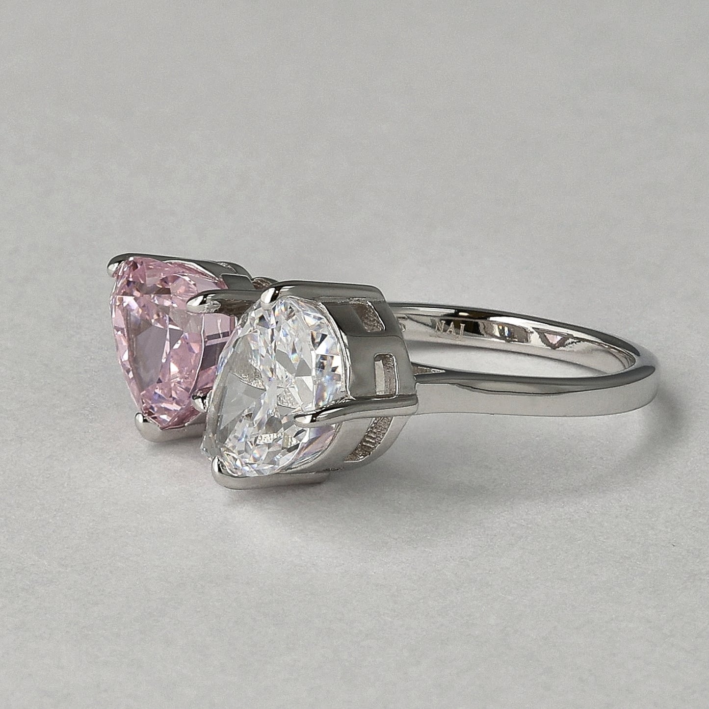 Heart on Light Dual Ring