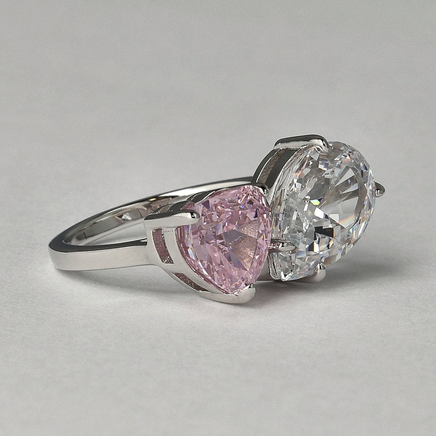 Heart on Light Dual Ring