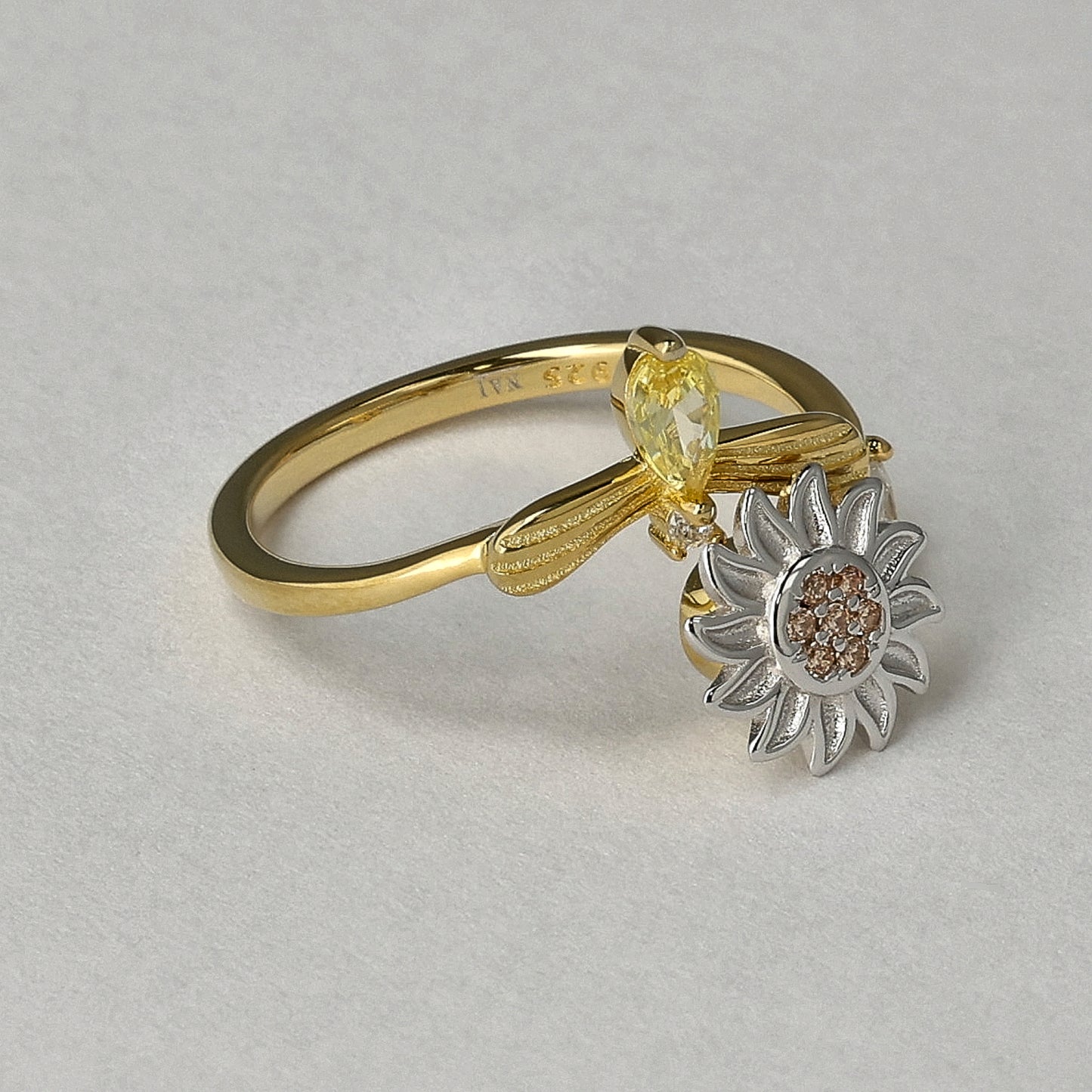 Bee Kind 18K Gold Plated Ring