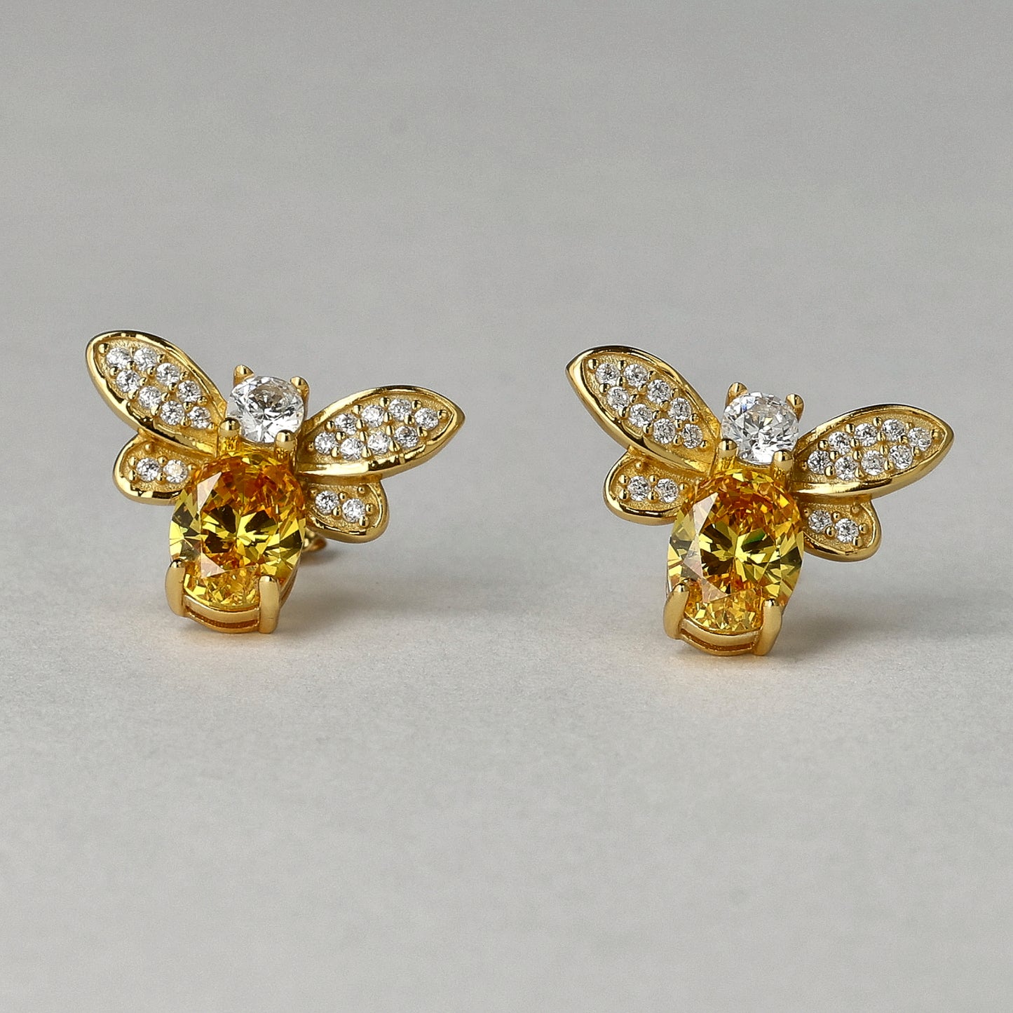 Chasing the Sun Honeybee Stud Earrings