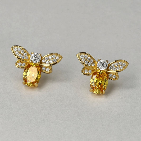 Chasing the Sun Honeybee Stud Earrings