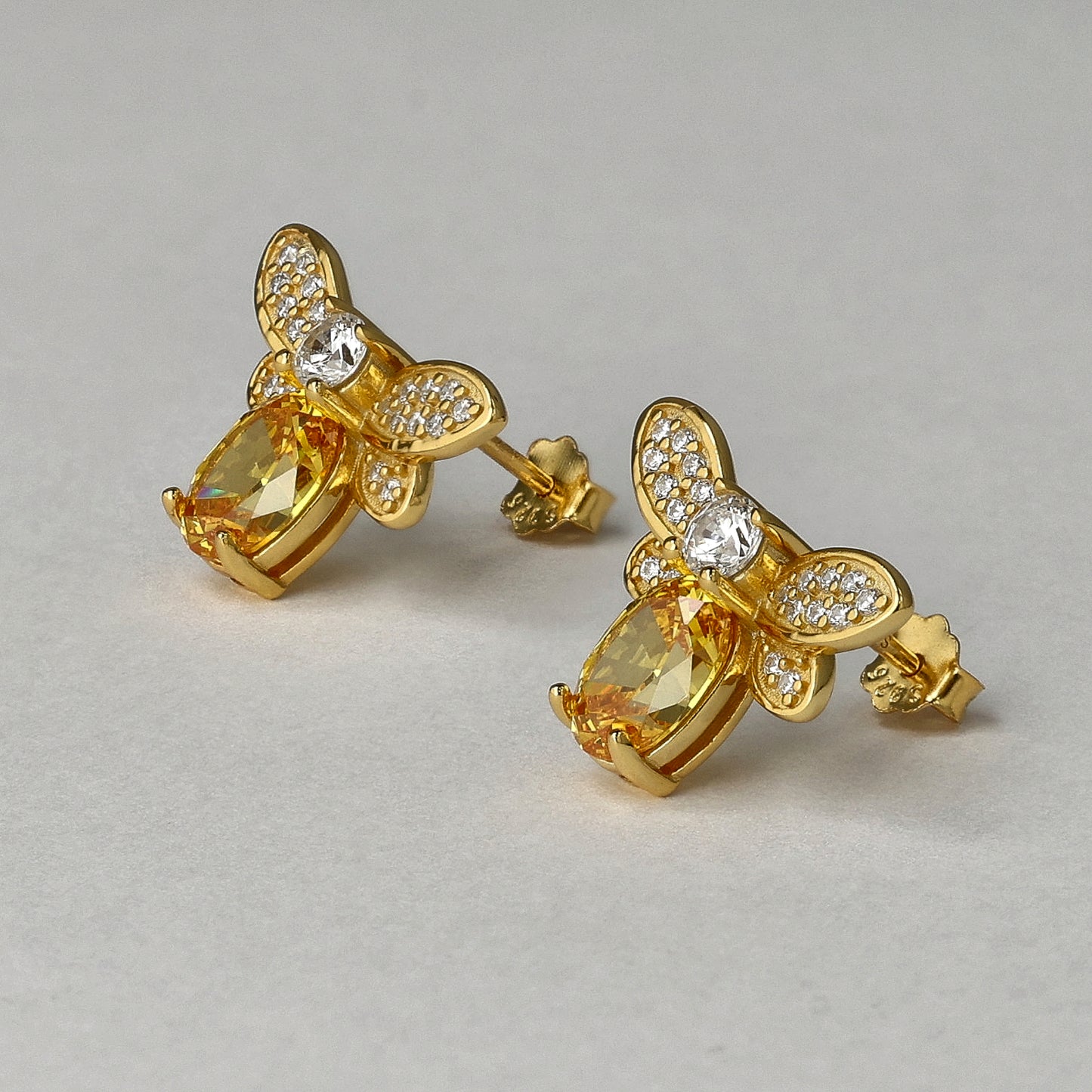 Chasing the Sun Honeybee Stud Earrings