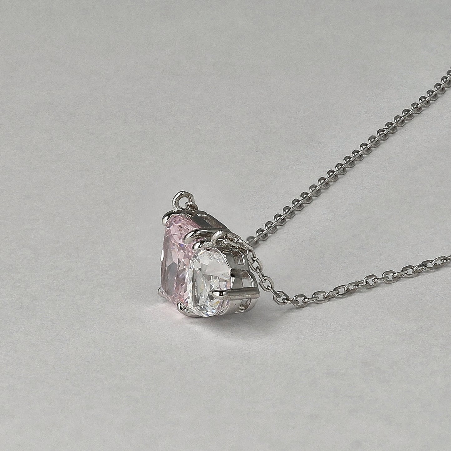 Heart on Light Dual Stone Necklace