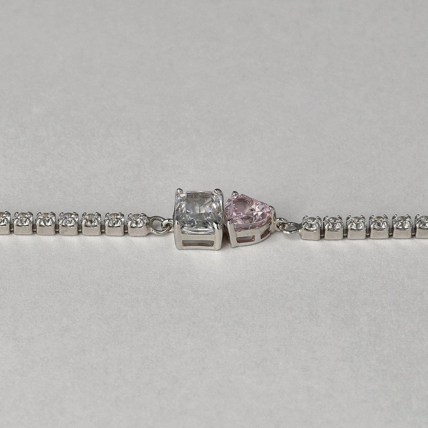 Heart on Light Dual Silver Bracelet