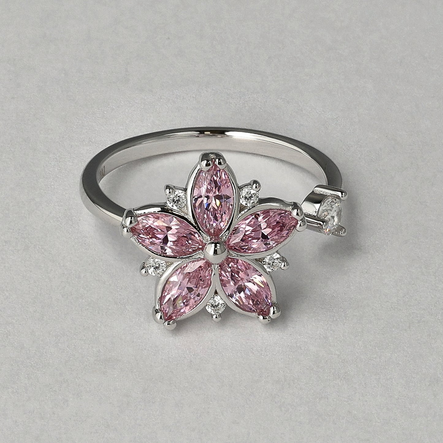 Bloom of Calm Sterling Silver Ring – Anxiety Healing Spinner