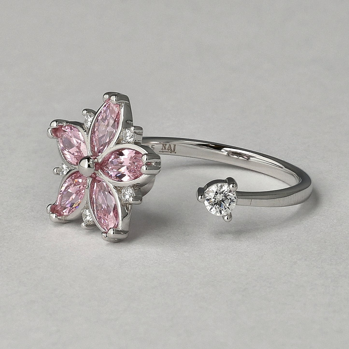 Bloom of Calm Sterling Silver Ring – Anxiety Healing Spinner