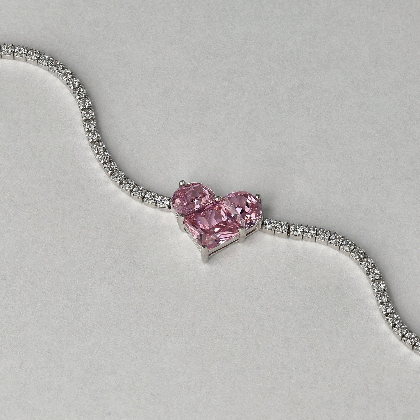 Rosé Embrace Heart Bracelet