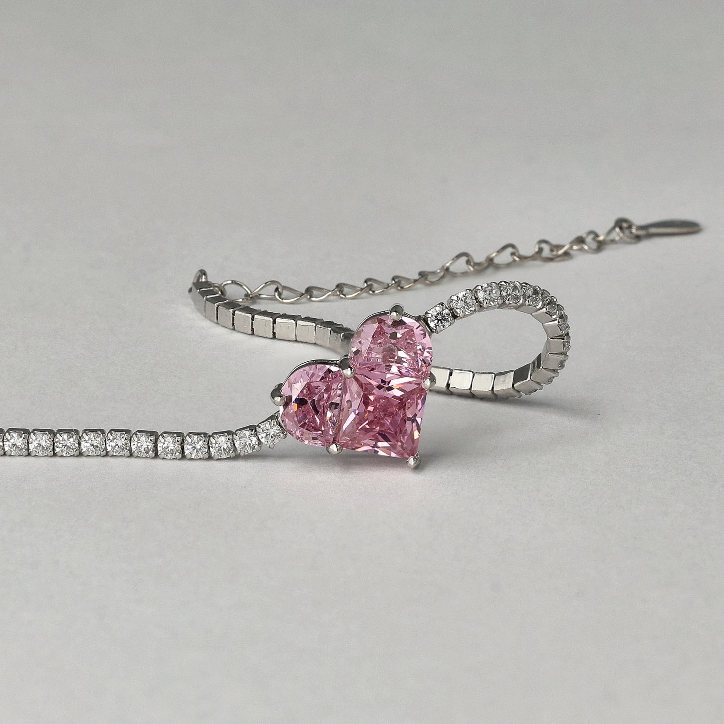 Rosé Embrace Heart Bracelet