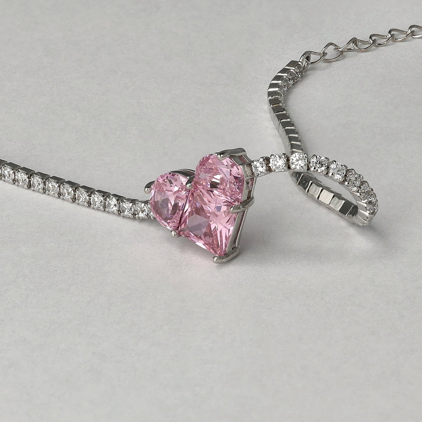 Rosé Embrace Heart Bracelet